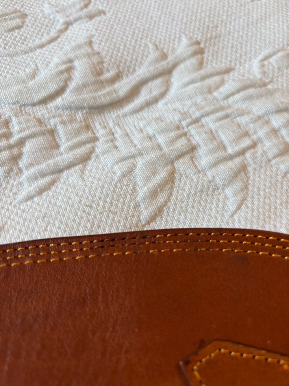 Stylish Linea Pelle brown genuine leather waist belt. Some staining see picture - Picture 4 of 15